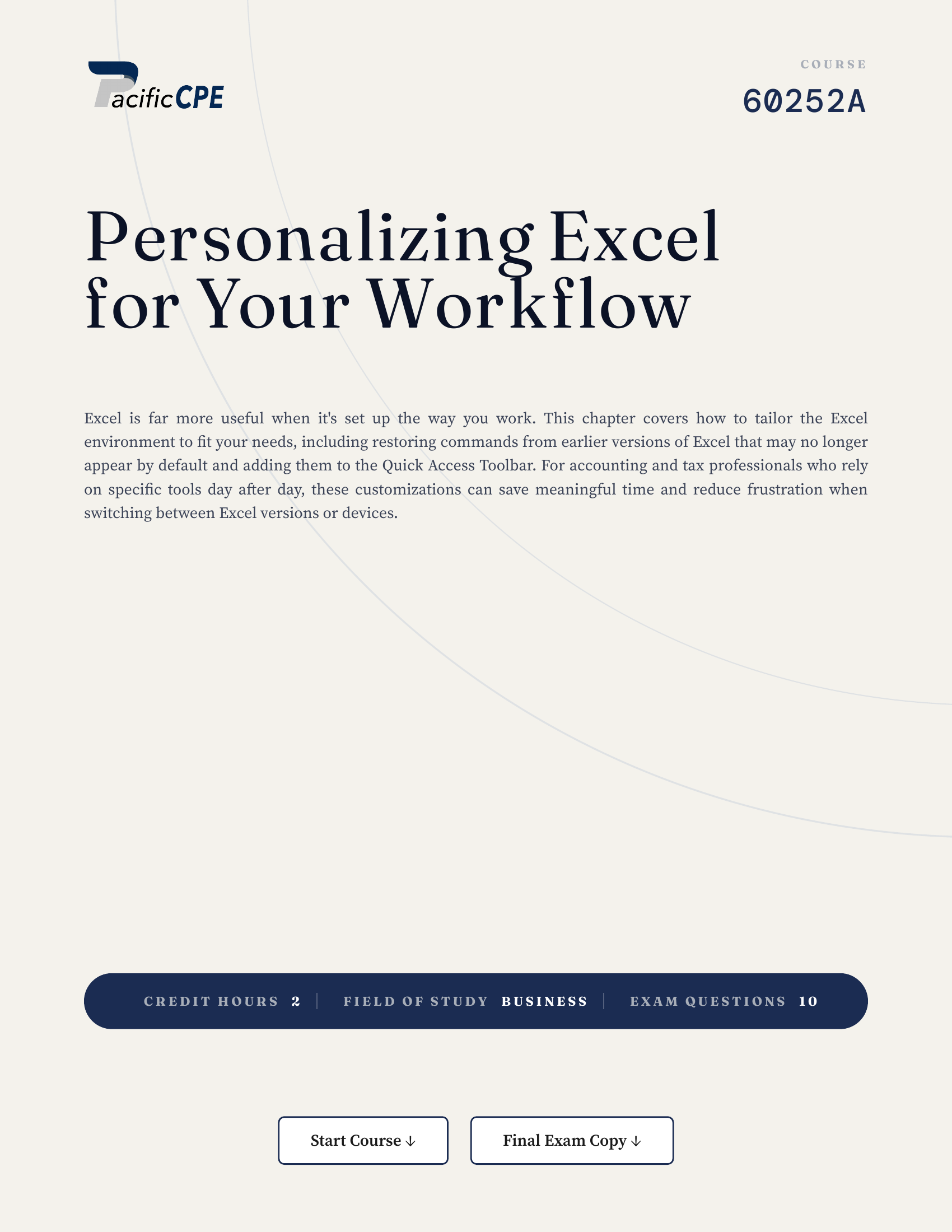 Personalizing Excel for Your Workflow