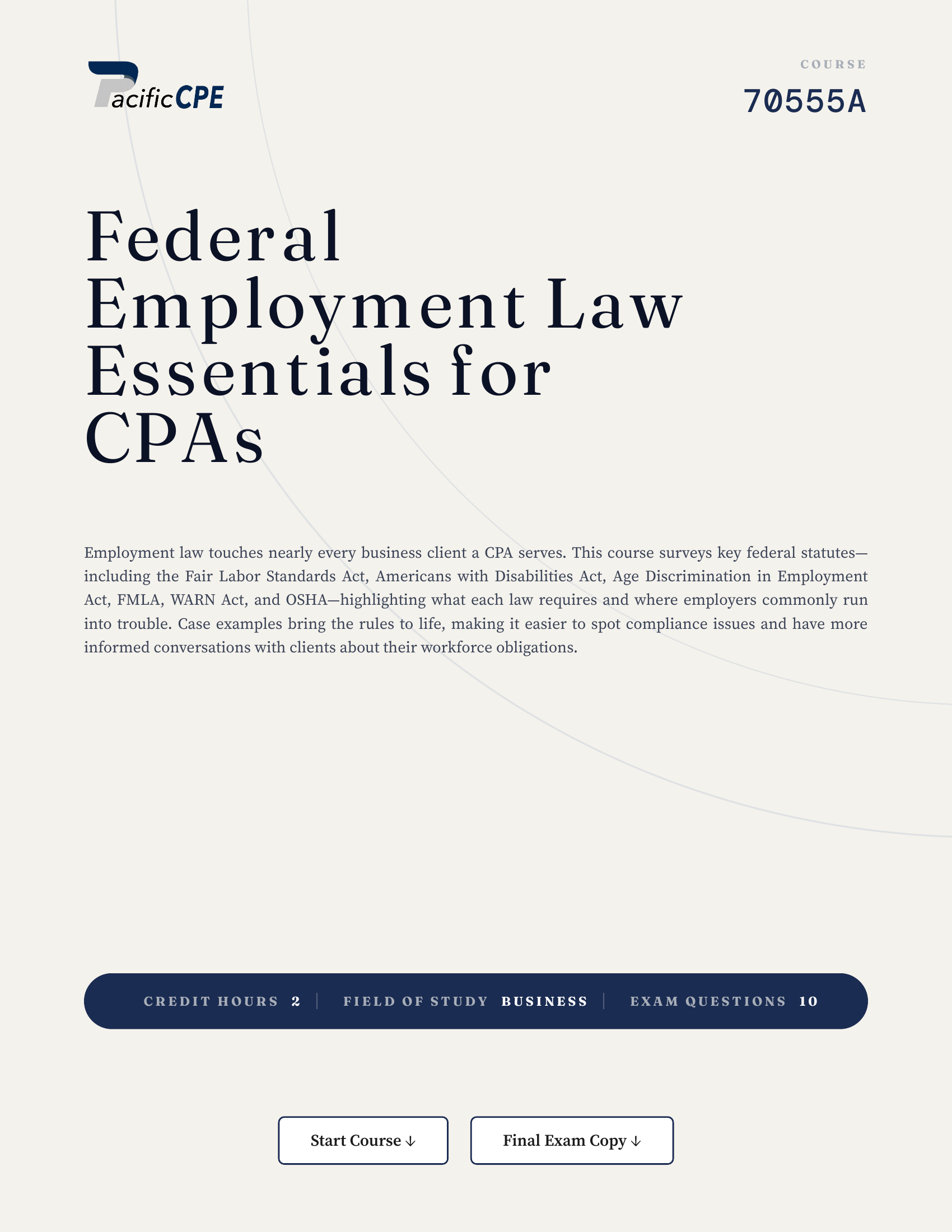Federal Employment Law Essentials for CPAs