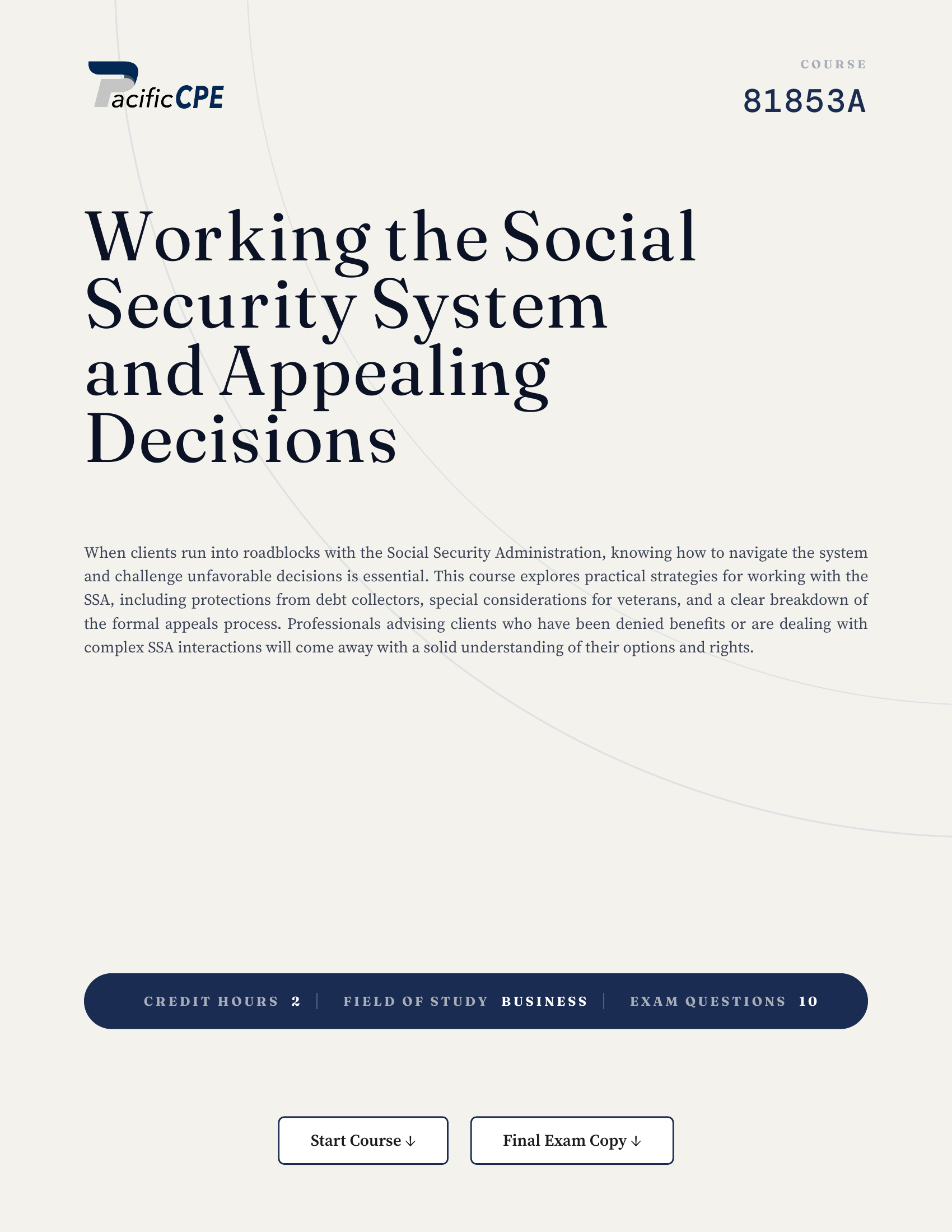 Working the Social Security System and Appealing Decisions