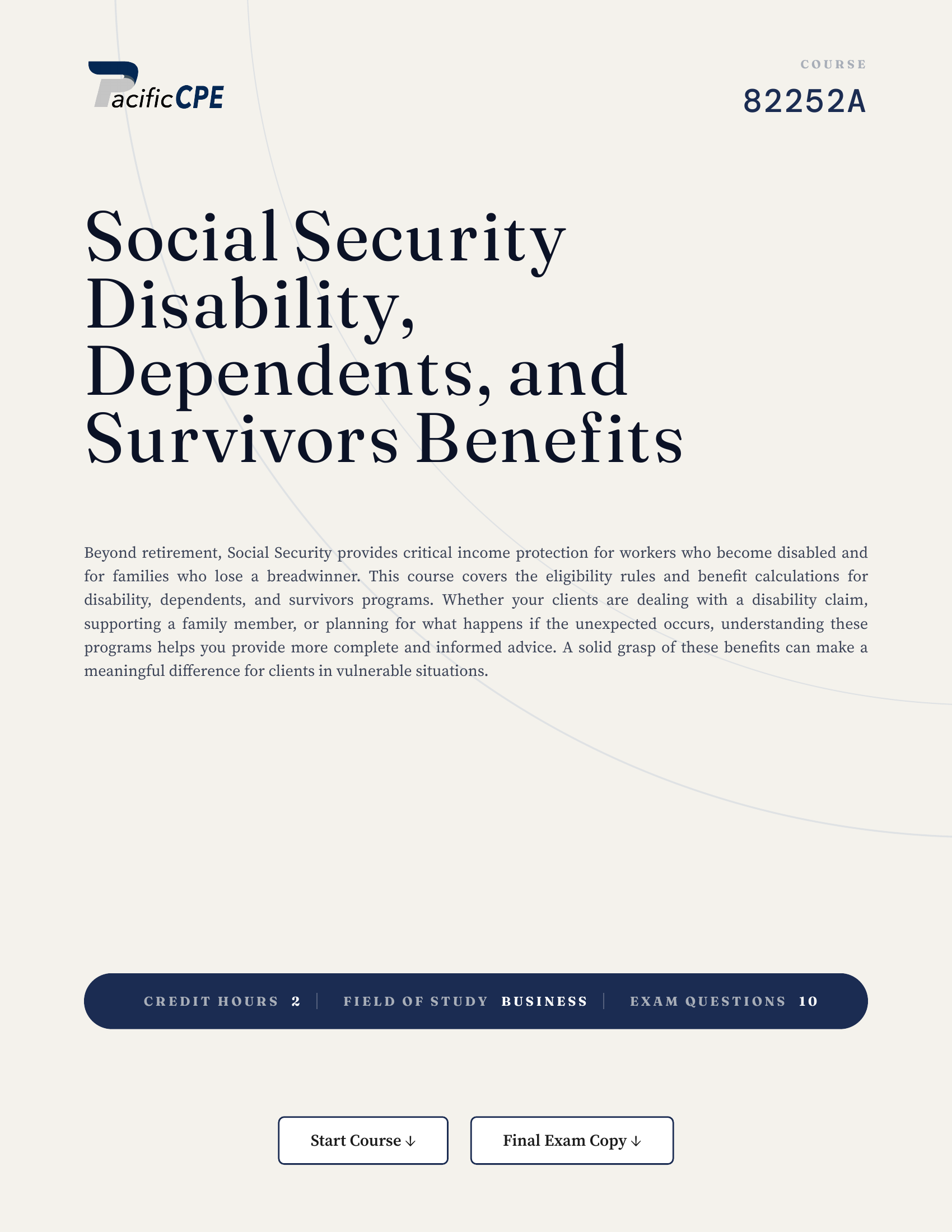 Social Security Disability, Dependents, and Survivors Benefits