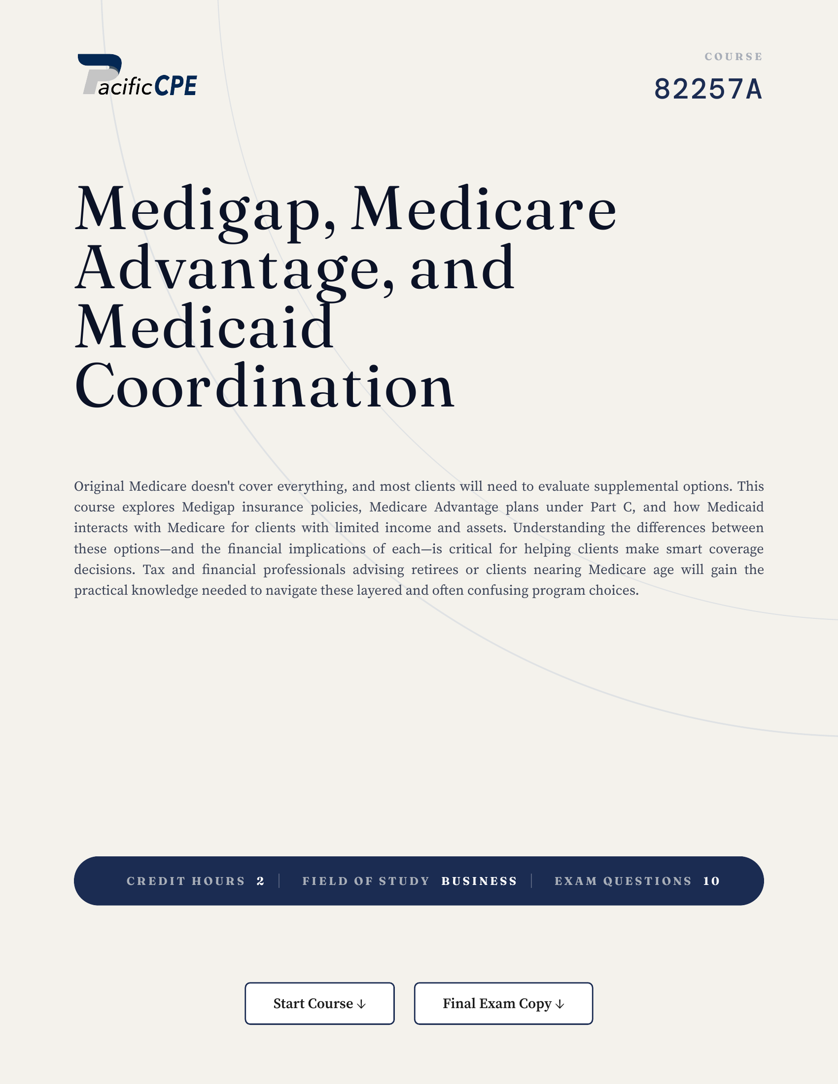 Medigap, Medicare Advantage, and Medicaid Coordination