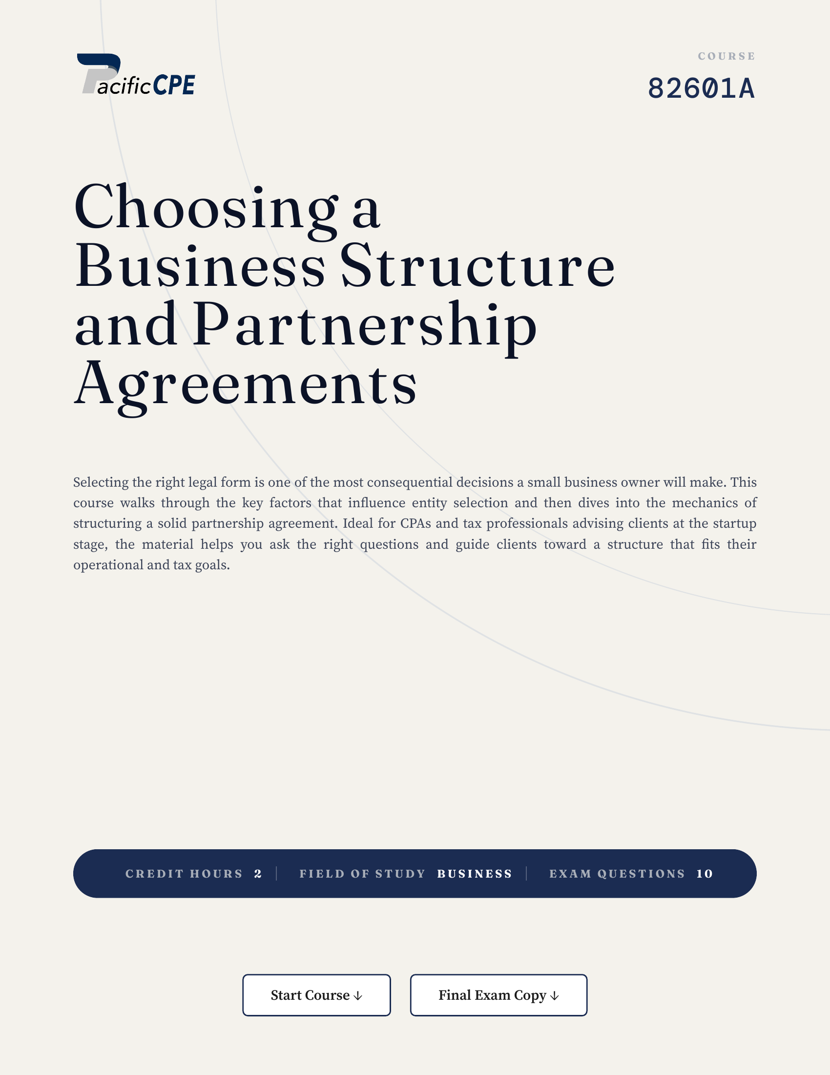 Choosing a Business Structure and Partnership Agreements