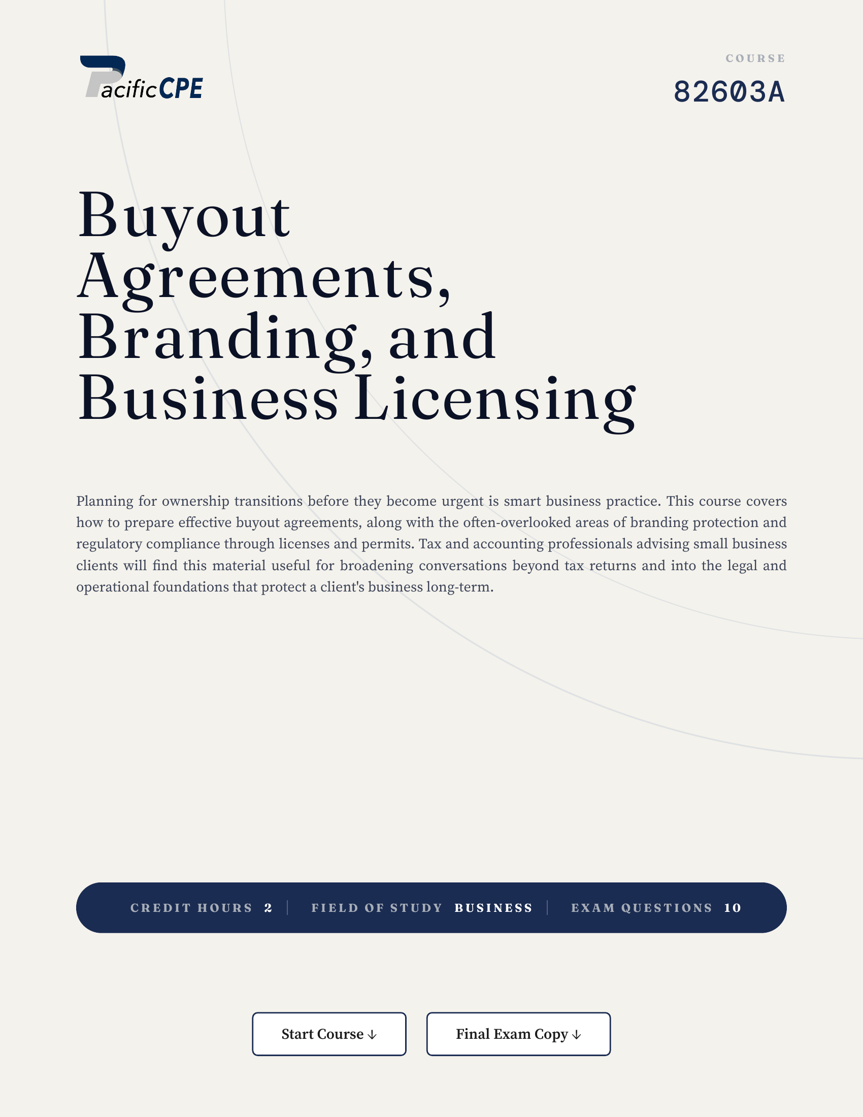 Buyout Agreements, Branding, and Business Licensing