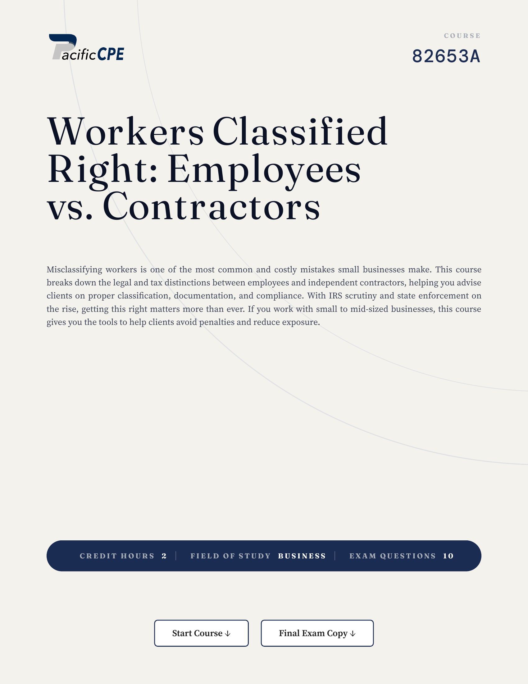 Workers Classified Right: Employees vs. Contractors
