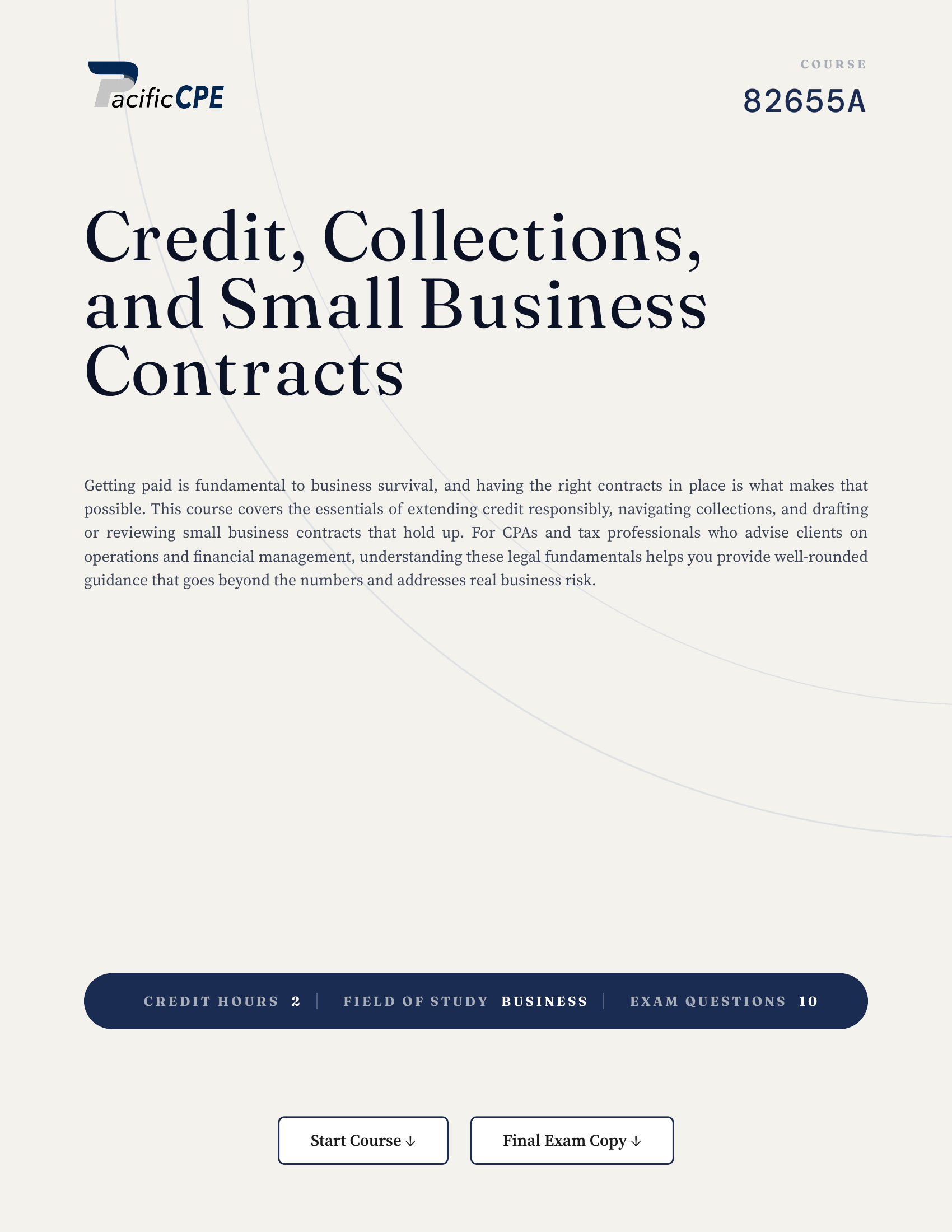 Credit, Collections, and Small Business Contracts