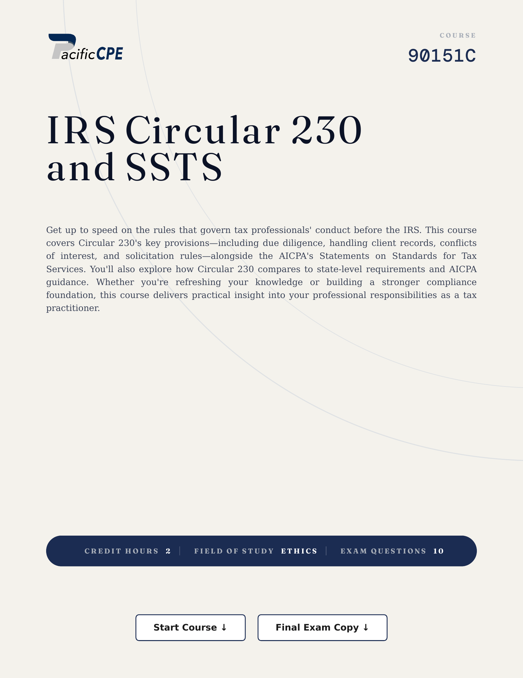 IRS Circular 230 and SSTS