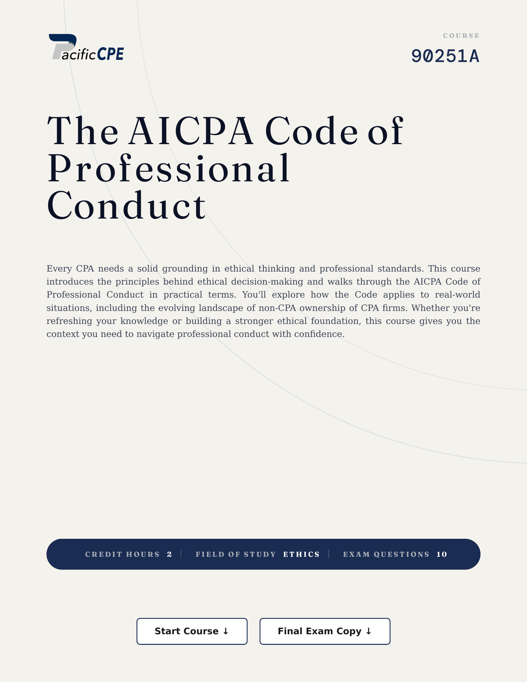 The AICPA Code of Professional Conduct