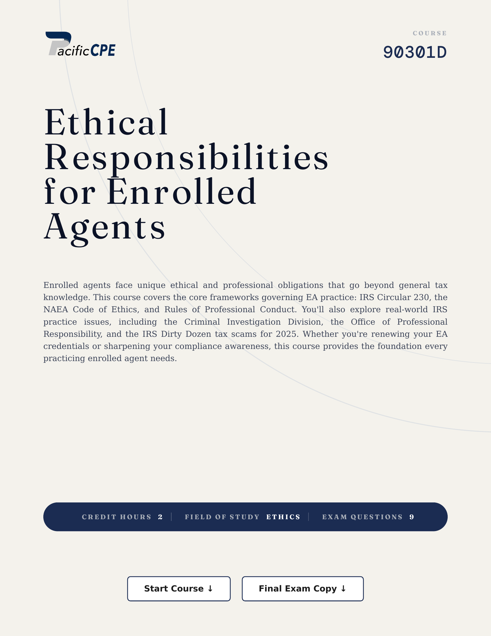Ethical Responsibilities for Enrolled Agents