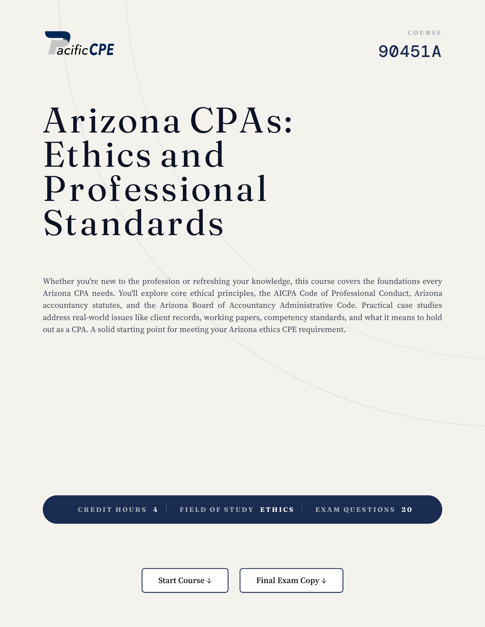 Arizona CPAs: Ethics and Professional Standards