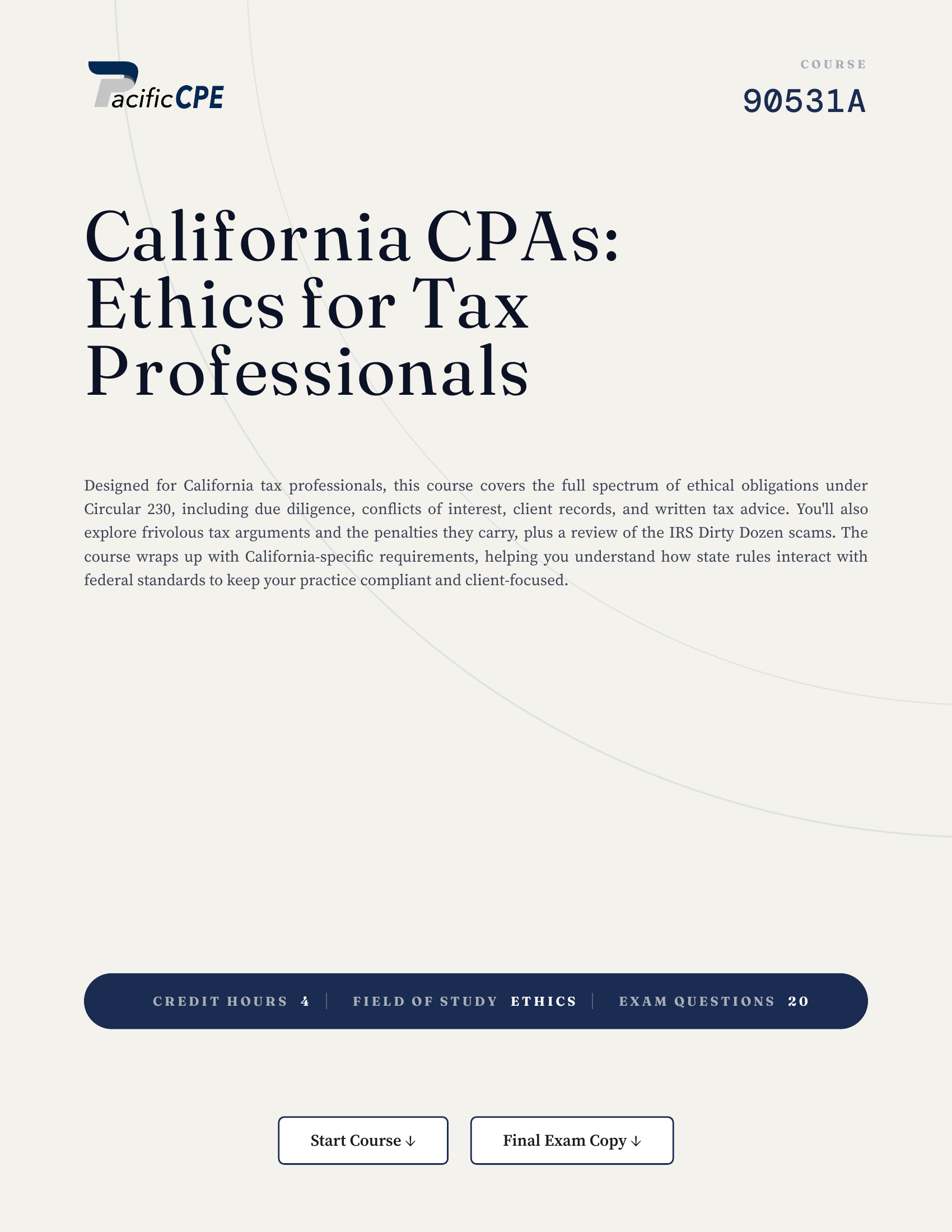 California CPAs: Ethics for Tax Professionals